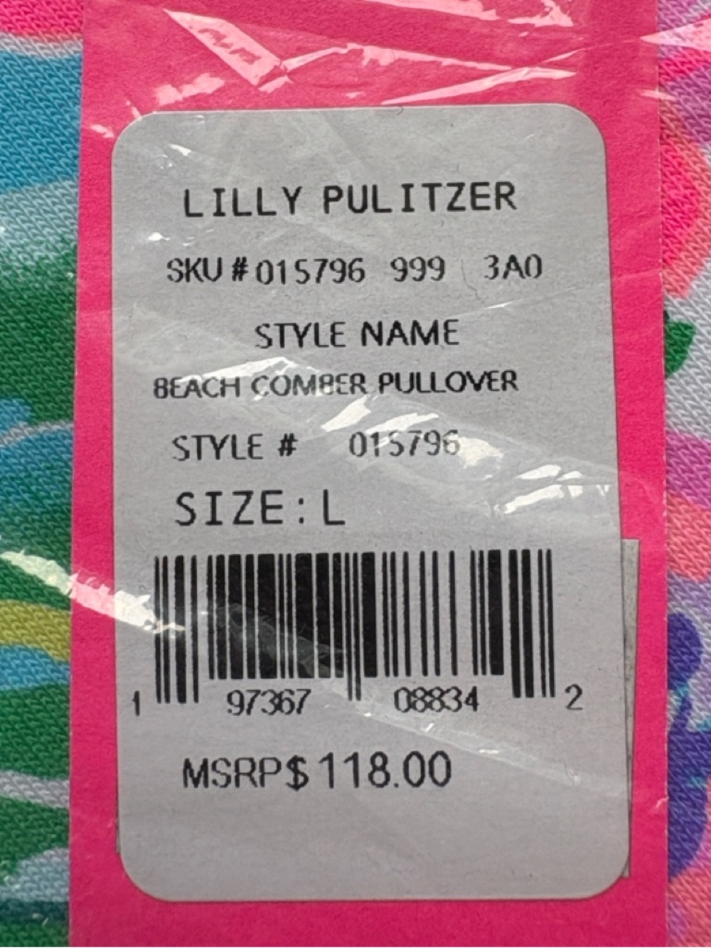 NWT Lilly Pulitzer x Disney VNeck Tee in Resort White Disney Dreamin Size Large - Picture 8 of 8